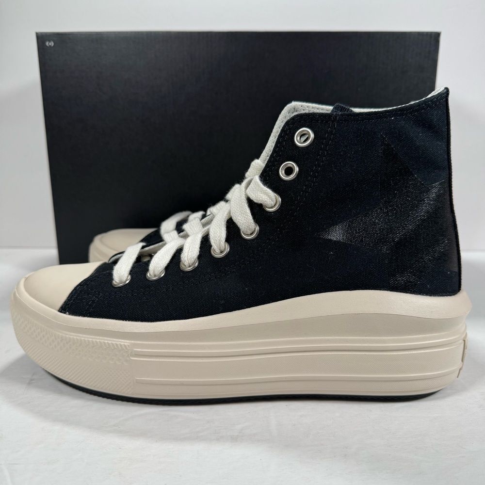 Converse CTAS Move Hi Platform Sneakers Black Natural Ivory Egret Women Size 9 - Picture 7 of 13